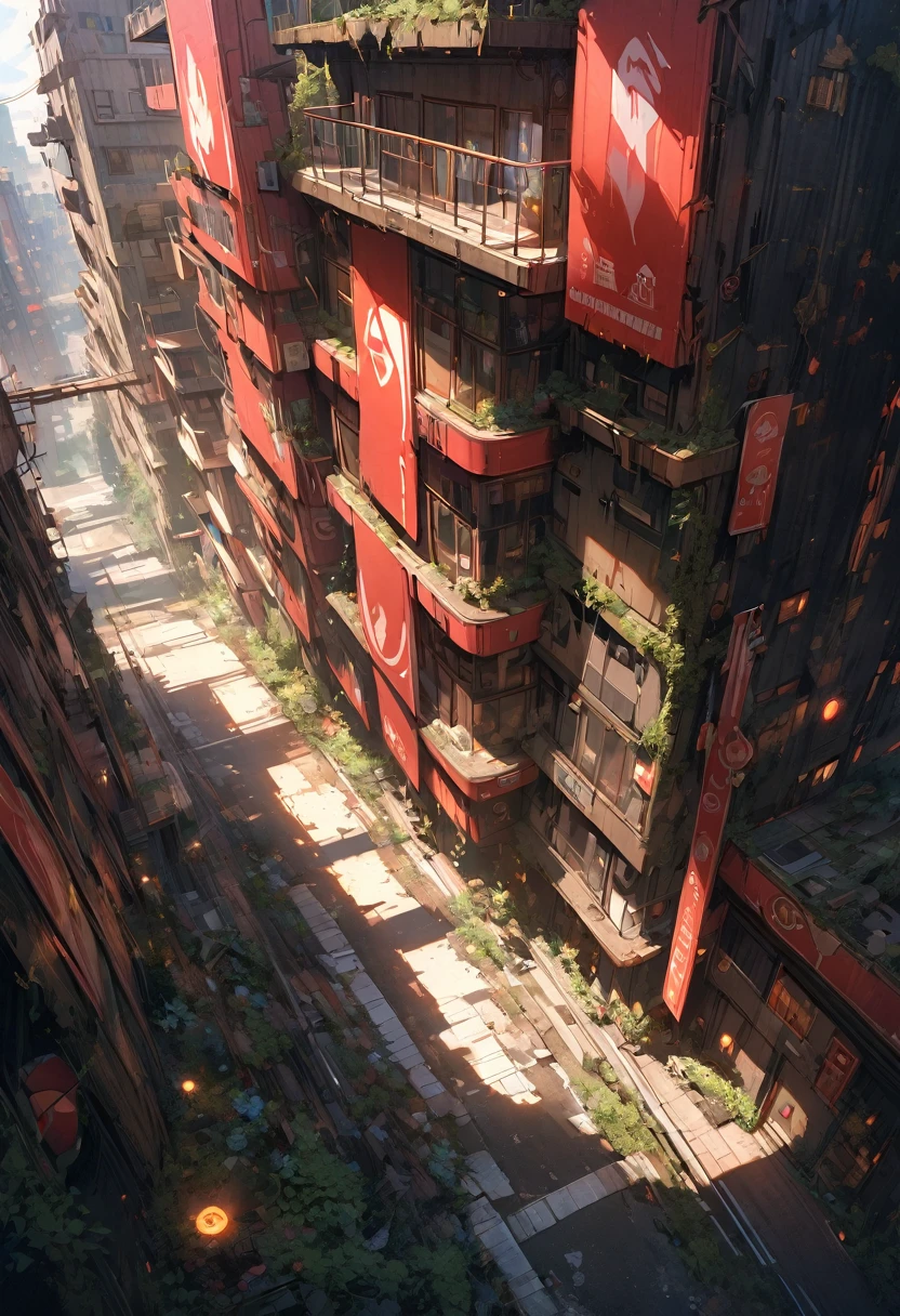 Ravaged futuristic cities, desolate landscapes, abandoned skyscrapers covered in vegetation, a girl looking down on them alone, the wreckage of civilization and technology, a post-apocalyptic world, ((best quality: 1.2, very detailed, ultra-high resolution, absurdres: 1.3, highres: 1.3, masterpiece: 1.2, top quality, best aesthetic, fine texture, perfect lighting: 1.2, best shadow, sharp focus: 1.3, high contrast, high color saturation)), (anatomically correct, perfect hands: 1.2), (professional photography:1.2), cinematic lighting, anime style, 