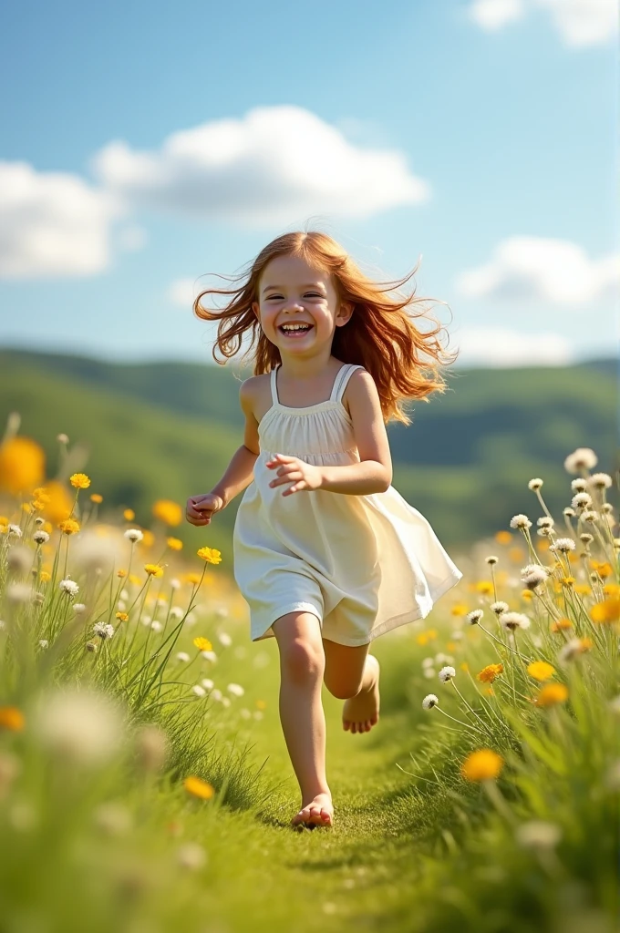 Girl running without bra