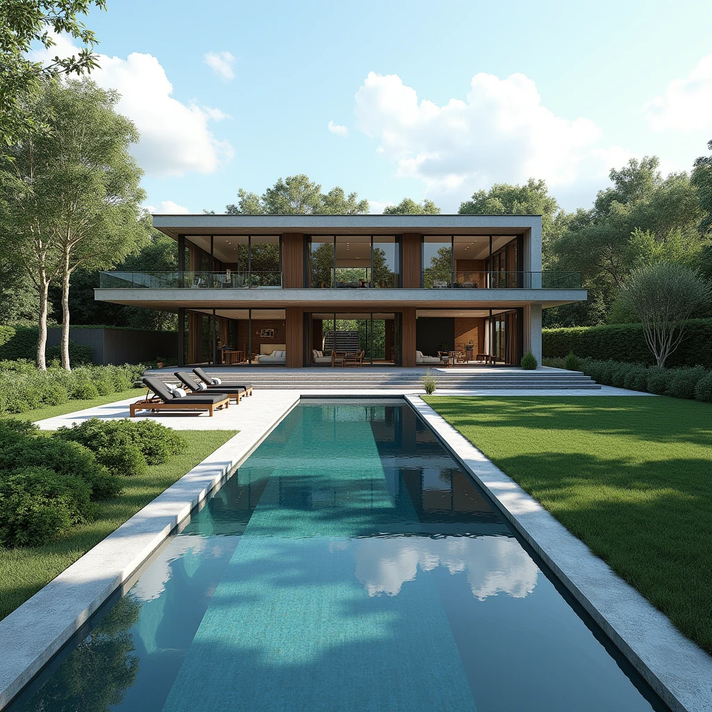 Create me a huge villa, that looks almost like a palace, that's worth 50 million €. And also a pool has a huge driveway pond, Huge garden and everything