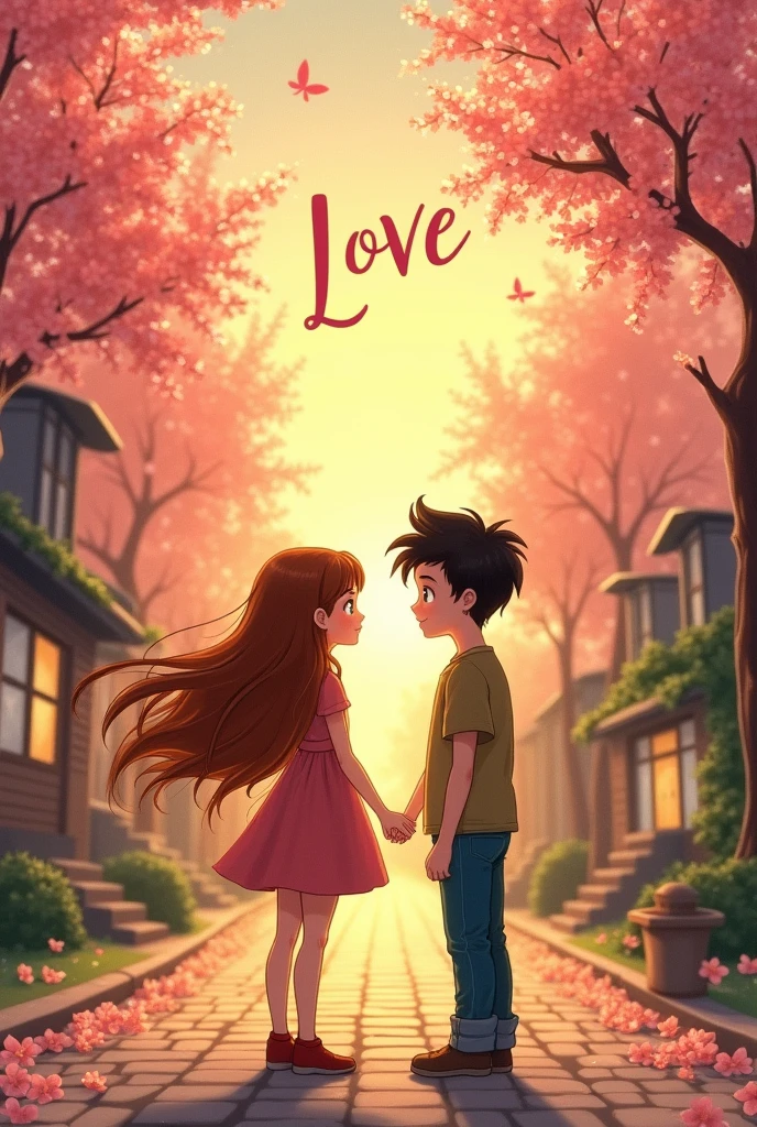 A cover for a romance novel, about two young people who never spoke to each other, start to fall in love