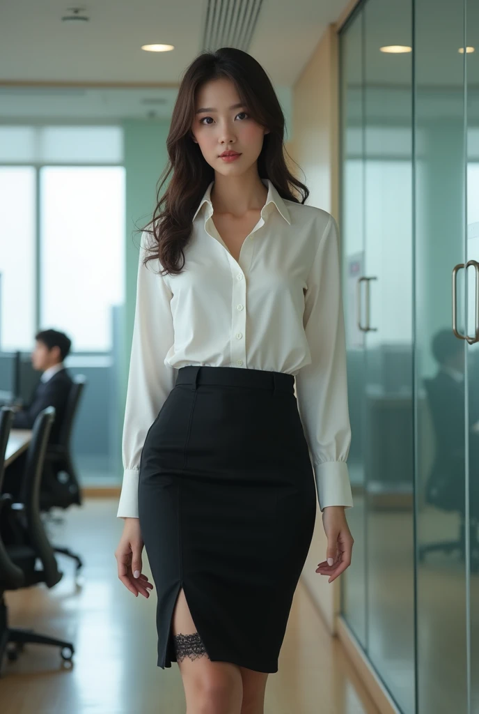 Japanese OL、Formal attire considered sexy.、Working in the office、Show your underwear