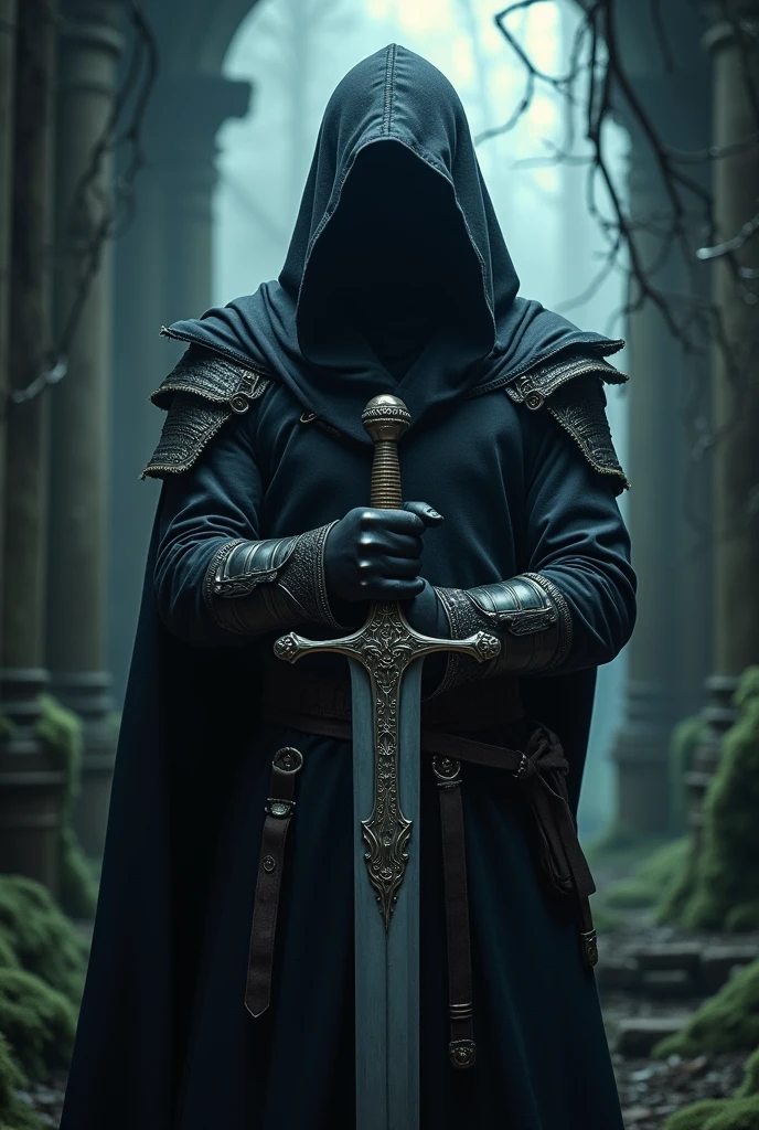 a hiden face warrior with that sword which have 2 mouth on the front