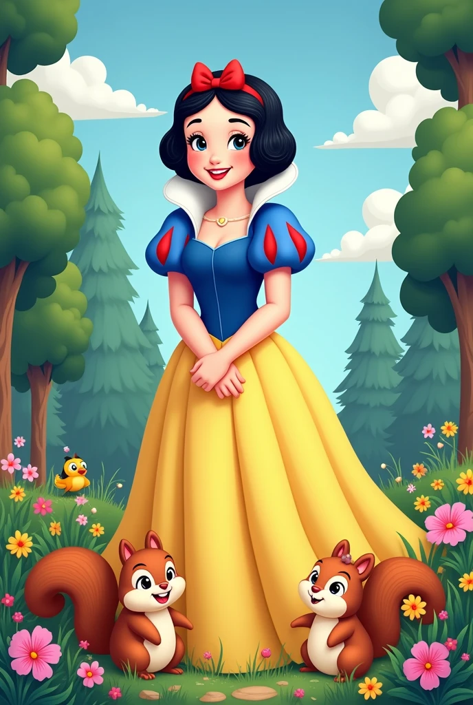 Snowhite cartoon outline