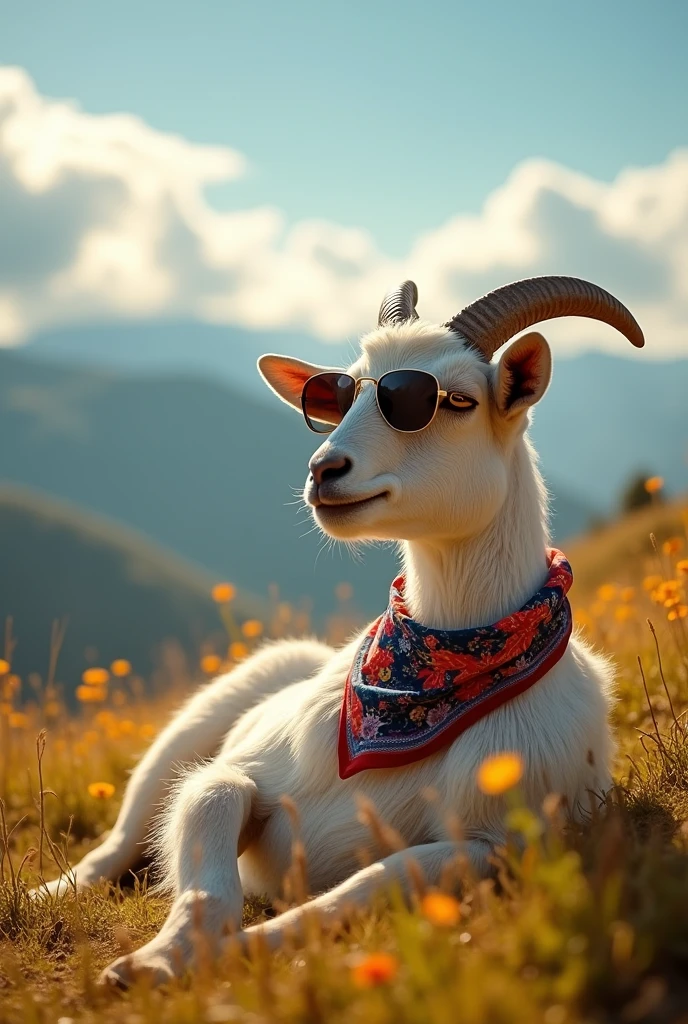 Create me a chill cool goat