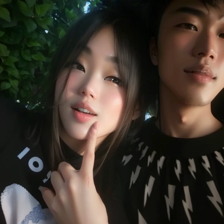 there is a man and a woman that are posing for a picture, dang my linh, very very low quality, very very low quality picture, bbwchan, 👅 👅, profile picture, very low quality, profile picture 1024px, profile pic, 1 8 yo, profile image, xintong chen, low quality grainy, hoang long ly