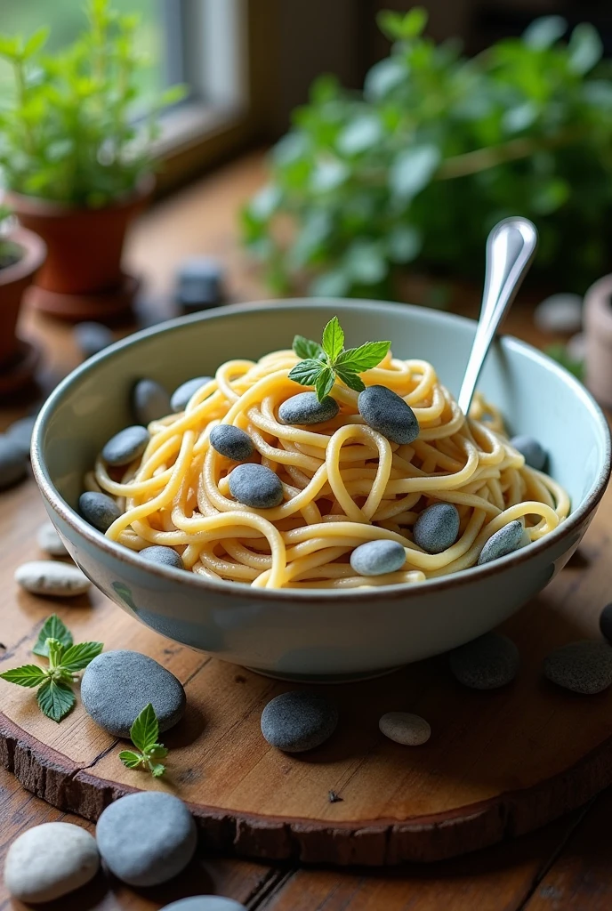 Noodles made of stones