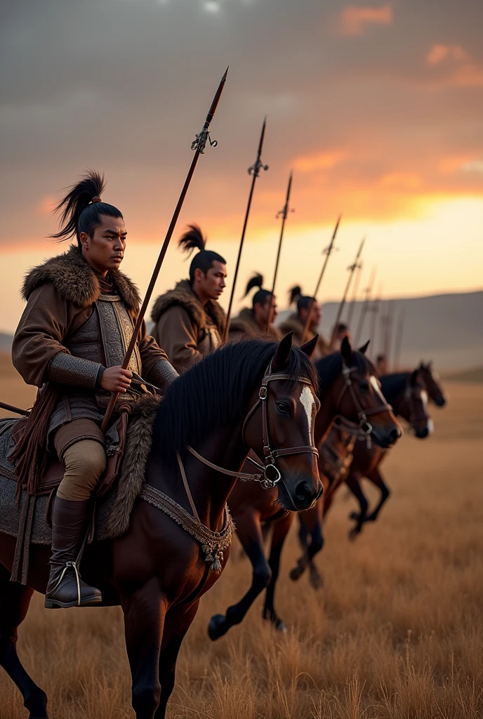 Generate mongols pictures side view
