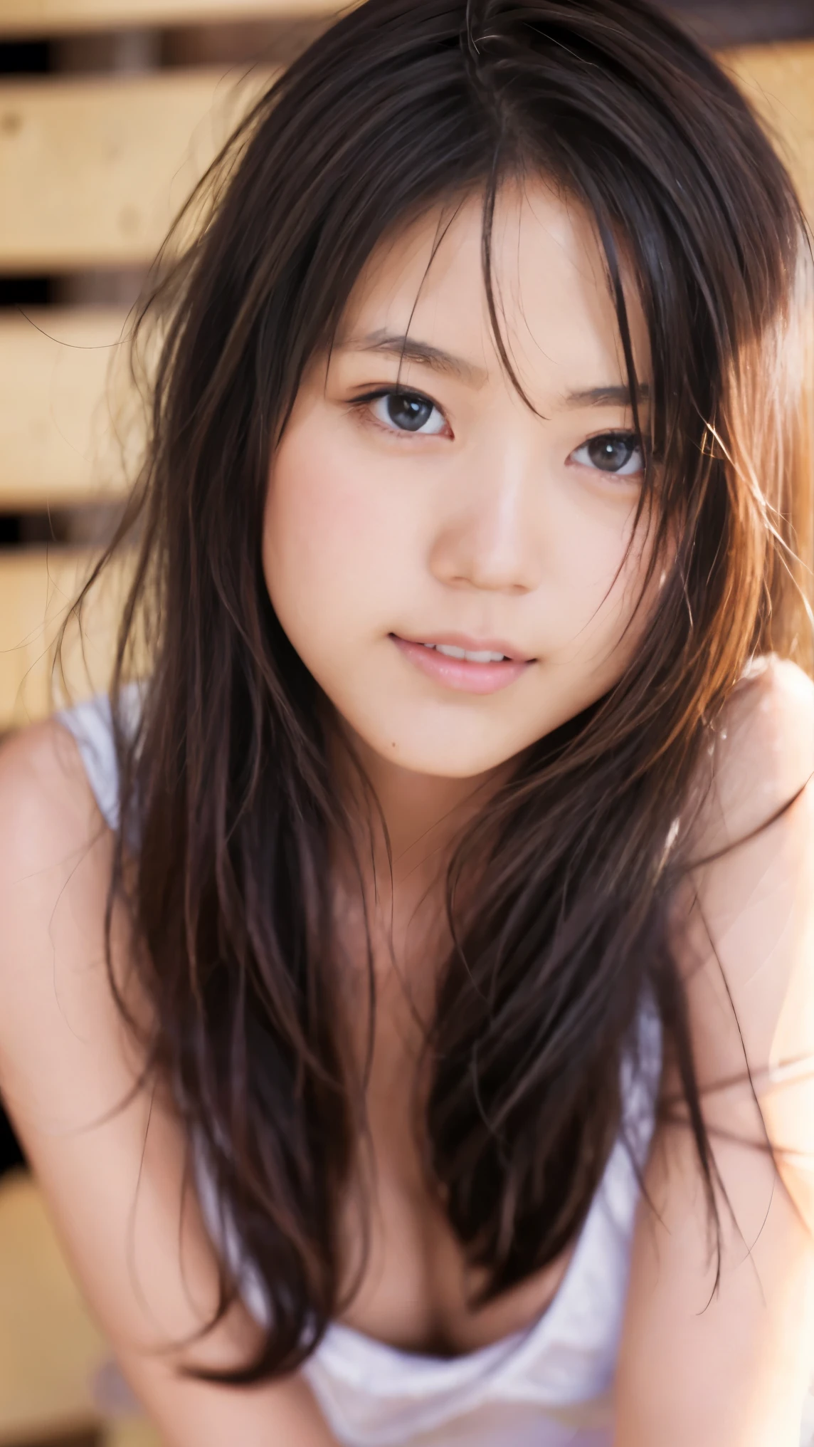 Memory correction:255, Everything modern:1.66, Cute Japanese Women Photos, smile, 20-year-old, Oil and hair balm for one-length straight hair:1.55, (photo Realistic:1.4), (hyper Realistic:1.4), (Realistic:1.3), (Smoother lighting:1.05), (Improving the quality of cinema lighting:0.9), 32K, 1 person,20-year-oldの, Realistic lighting, Backlight, The light shines on your face, Ray Tracing, (Bright light:1.2), (Improvement of quality:1.4), (Highest quality Realistic textured skin:1.4), fine grain, Detailed face,(smile:0), (Emphasis on face close-up:1.3), (Enhances the beauty of skin texture:1.1),((Extremely precise and accurate anatomy:1.0)), (Enhances the beauty of skin texture:1.1), Clean and glowing skin, mesh, thin:1.2, (Realistic:1.3), Realisticなライティング, (Smoother lighting:1.05), 32K, One Japanese woman, fine grain, Detailed face, (Film Grain:1.1),(Accentuates body lines:1.1), High resolution, Natural look, Kind eyes, Improves hair quality, Delicate light and shadow, Transparent muscles, Graceful pose, Beautiful Eyes, Sharp details, Soft light reflection, Beautiful contours, Delicate skin tone, Fine hair texture,Cute Japanese Women Photos,