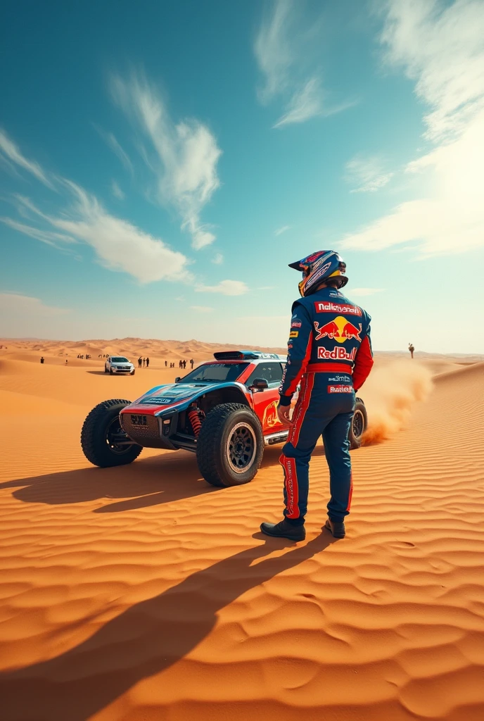 This car racer went to sahara desert for car racer.