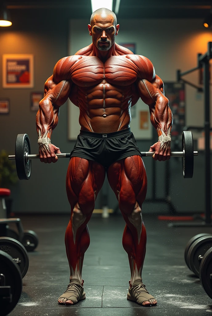 Anatomy of the muscles for bodybuilding training