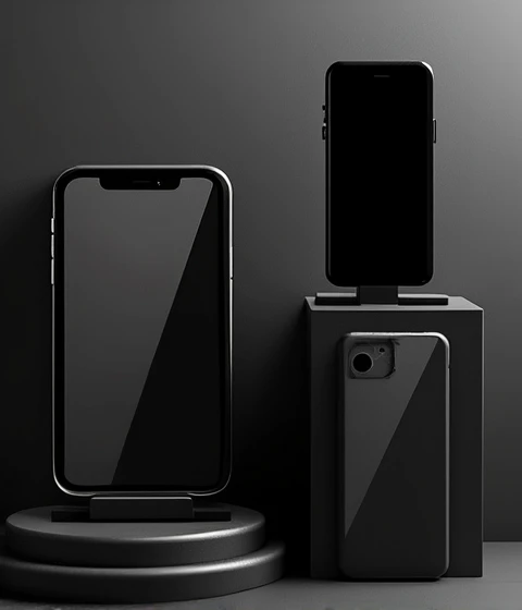 generate image consist of iphones and andriod add black
shade ,add black shade i need just black shade
add black shade