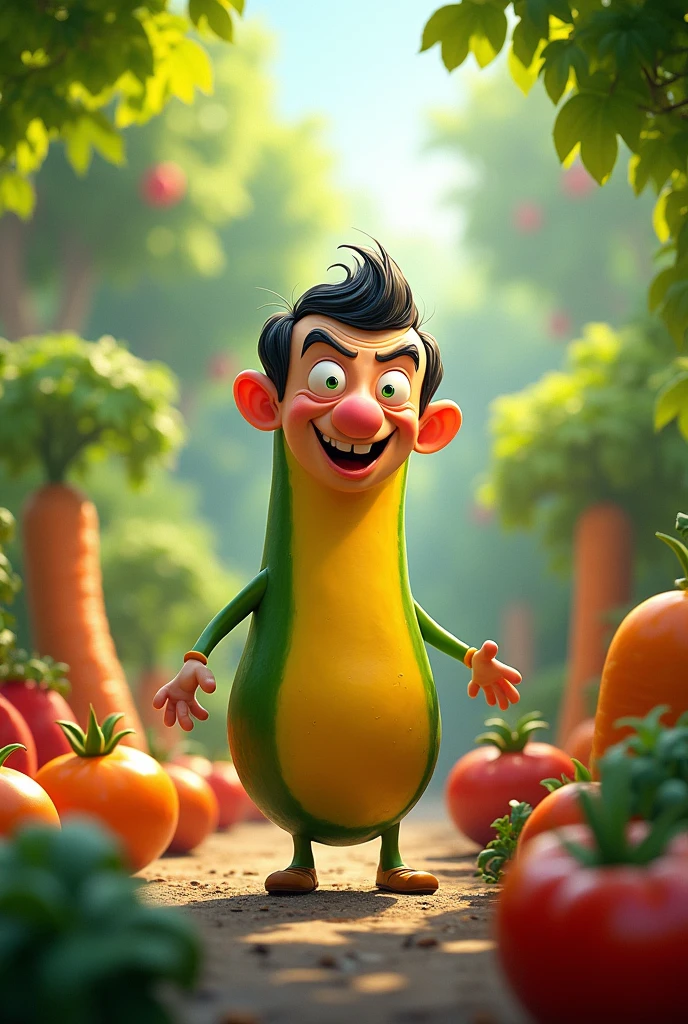 Mr.Bean cartoon as Bean vegetable
