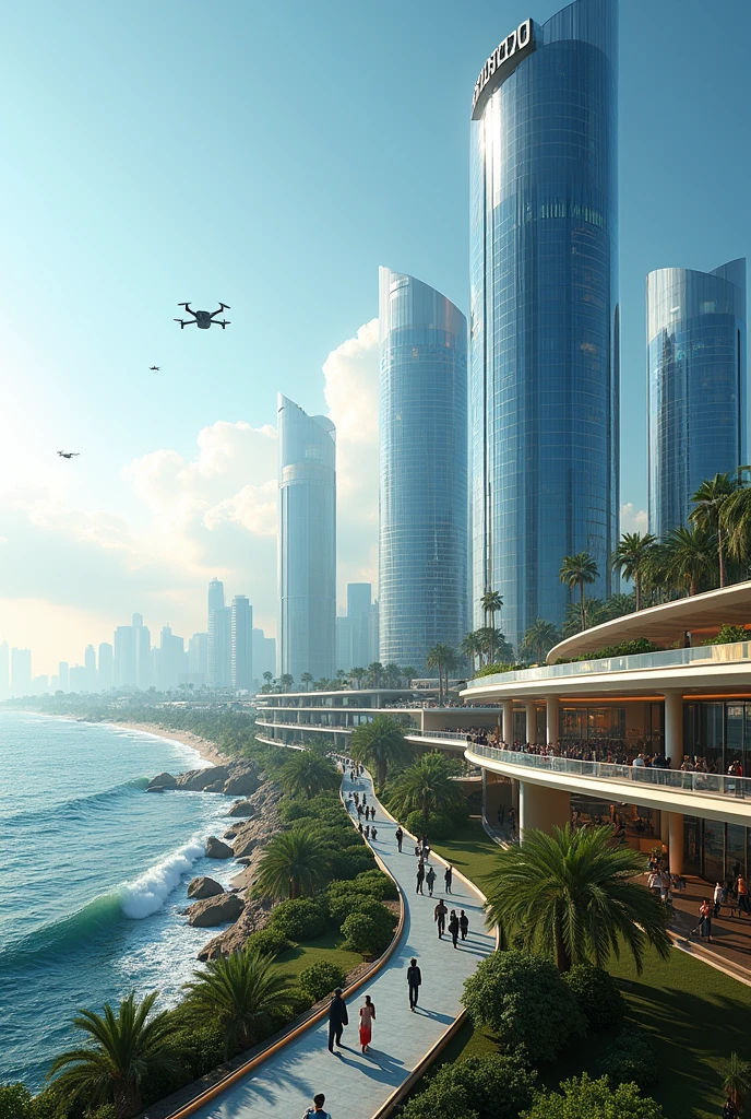 Karachi seaview in 2080 make it a lil realistic futuristic and also ruled by pak army