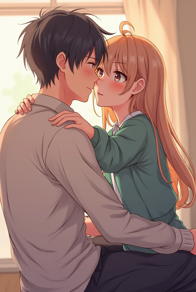 A anime girl who is fuck by a boy