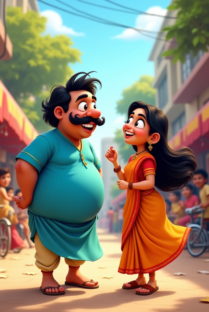 Cartoon of Jaithalal or babita ki image from Tarak Mehta ka ooltah chashma s