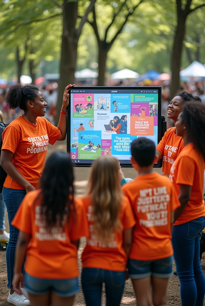 Volunteers playing graphics