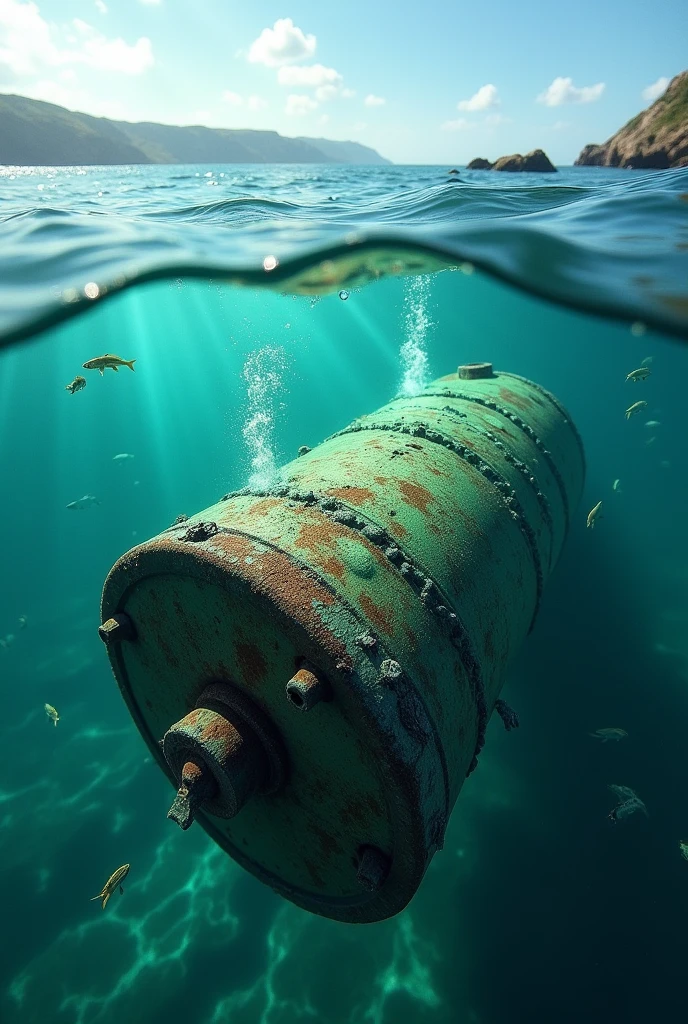 Battery in the ocean