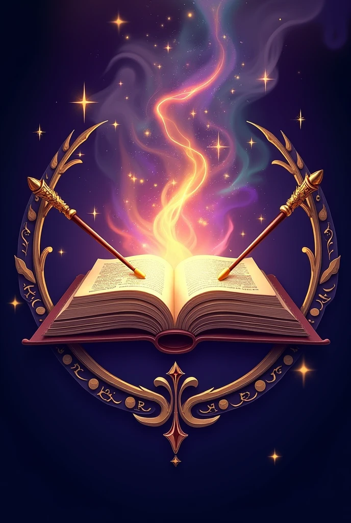make a logo theme magic school