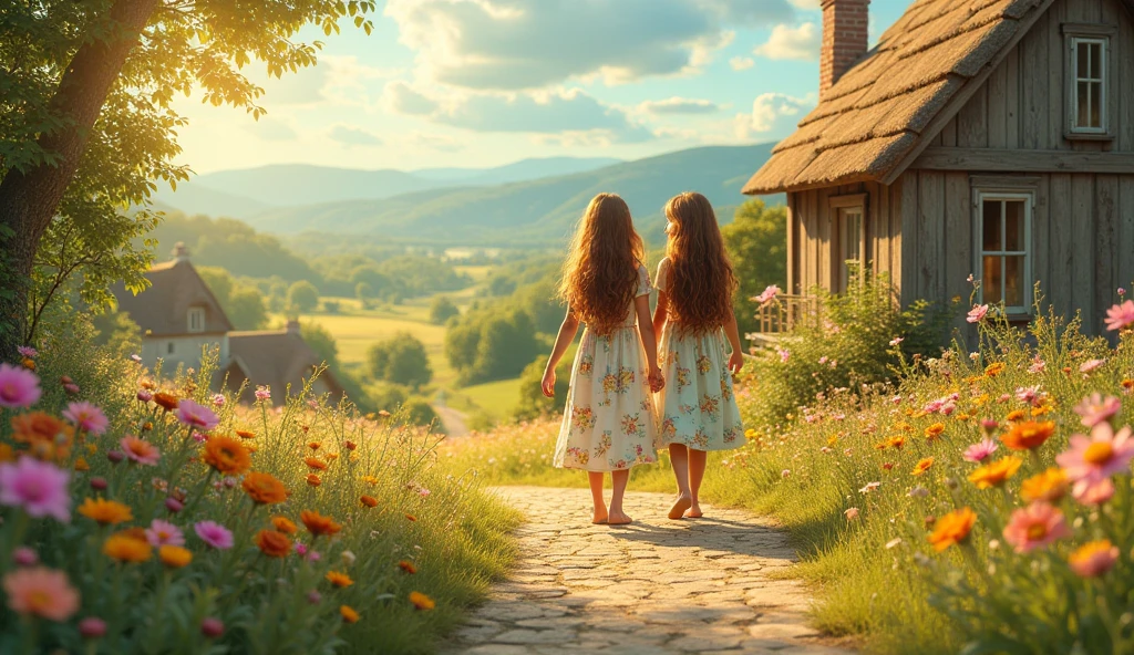 In a small beautiful village there lived two sisters, named Ashmal and Parishey.
