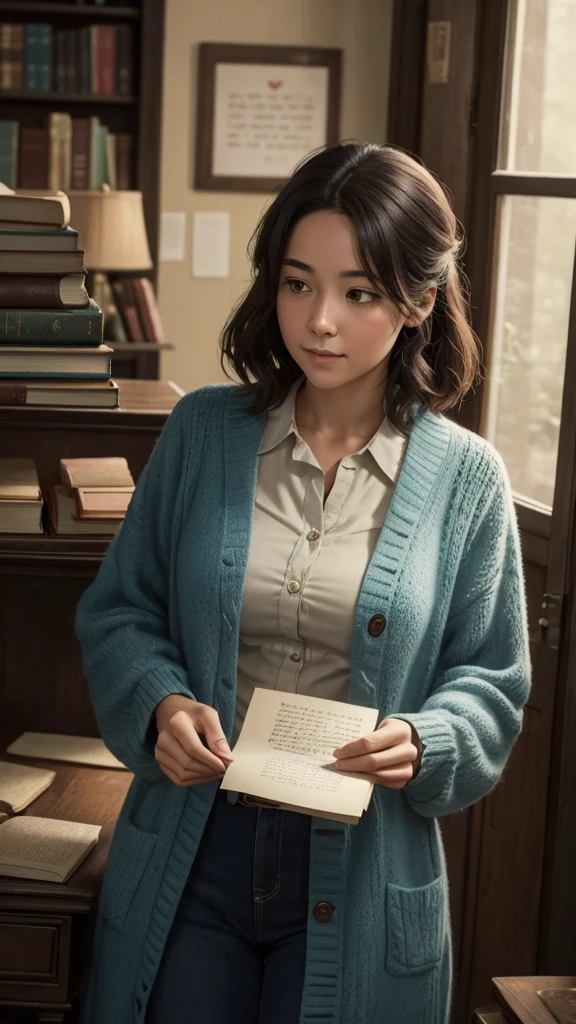 A shy bookstore owner finds an old, handwritten love letter tucked inside a vintage novel. As she reads it, she becomes intrigued by the writer's passion and starts to search for clues about their identity. Her quest leads her to a charming but reclusive artist who has been hiding away in his studio, nursing his own unfulfilled love story. As they unravel the mystery together, they discover their own budding romance mirrored in the pages of the past.