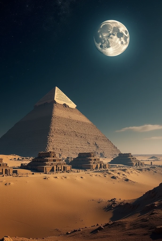 pyramid、Pharaoh、No people、Dark background image of Egyptian cityscape、High quality