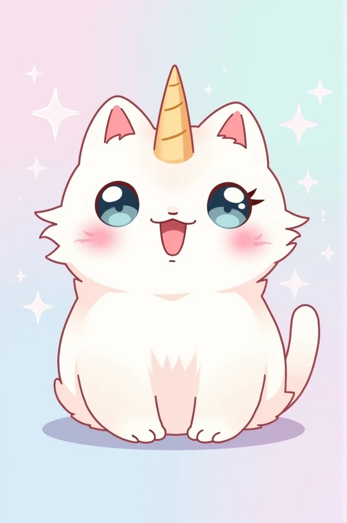 white cat meme that has a horn next to its right eye like boruto karma mode