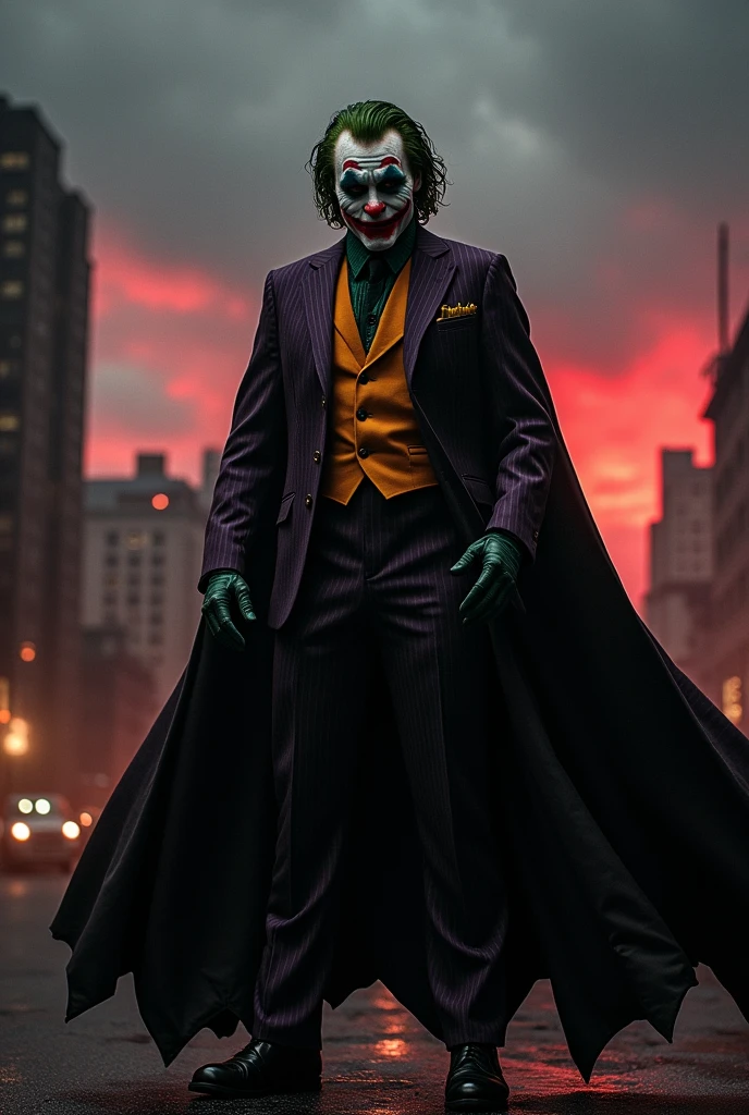 Joker dressed as Batman