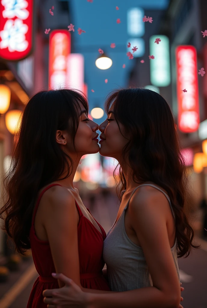 Japan woman at 20 years old,Big Tits,Big Breasts,kiss,ディープkiss,２Japanese women,fat,Chubby,photograph,リアルなphotograph