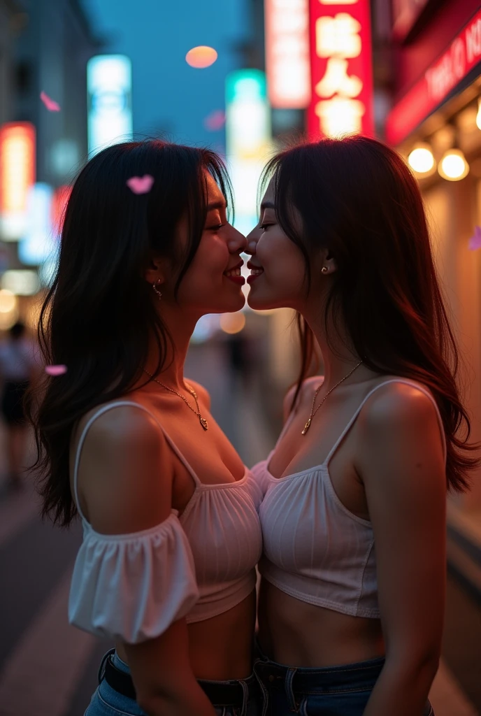 Japan woman at 20 years old,Big Tits,Big Breasts,kiss,ディープkiss,２Japanese women,fat,Chubby,photograph,リアルなphotograph