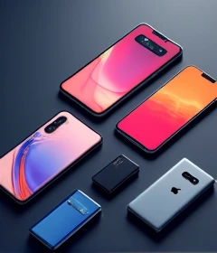 image of andriod phones and apple phones want to add them as a poster on my website also add black shade
add black shade