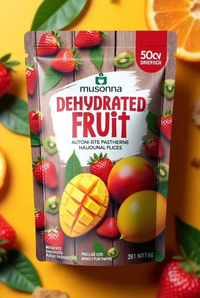 a package design for an assorted set of dehydrated fruits