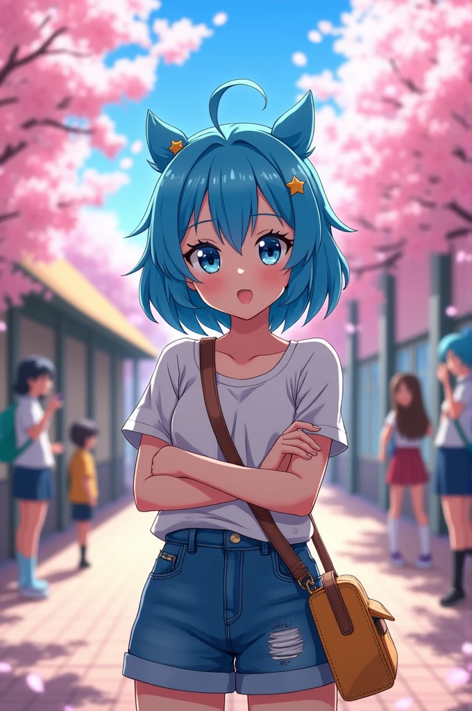 In anime style、Draw something around 15 years old