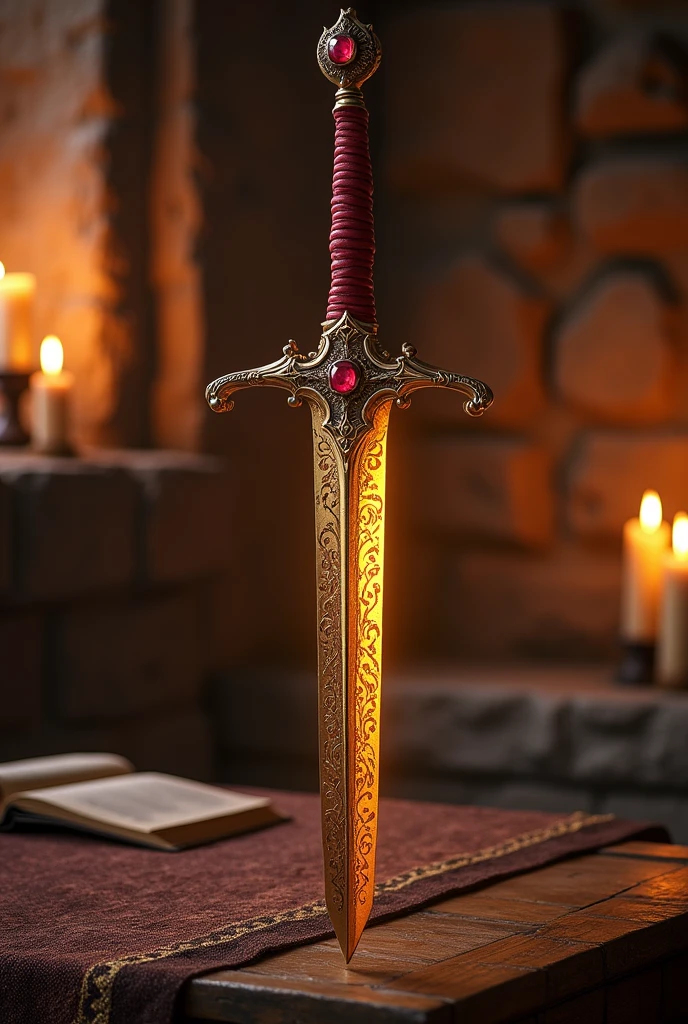 Golden and red sword