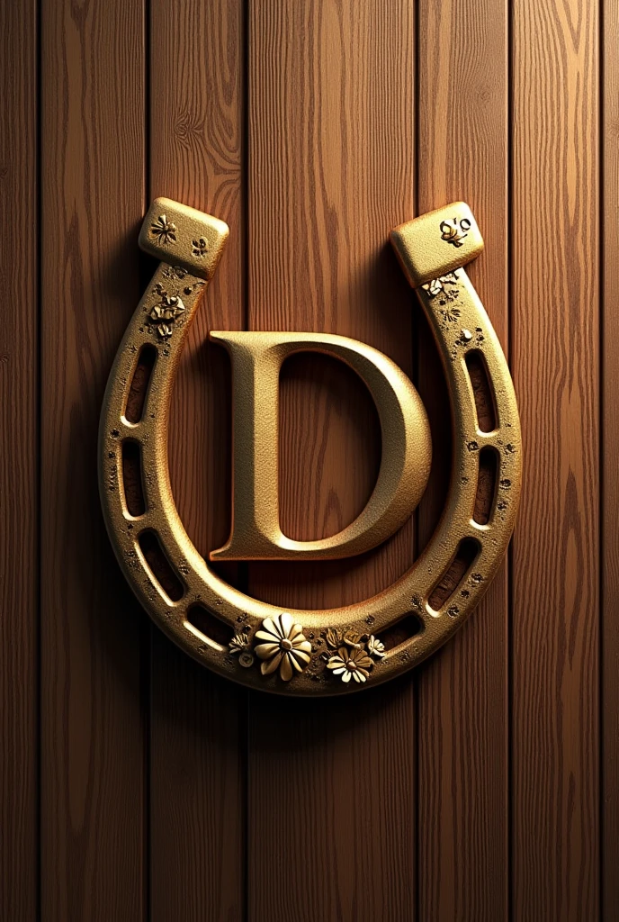 Letters that say D' tadeo, that it be a logo with a horseshoe