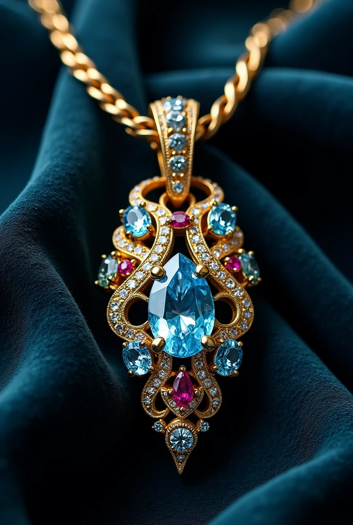 White walker designs into pendants of gold and colored diamond more designs