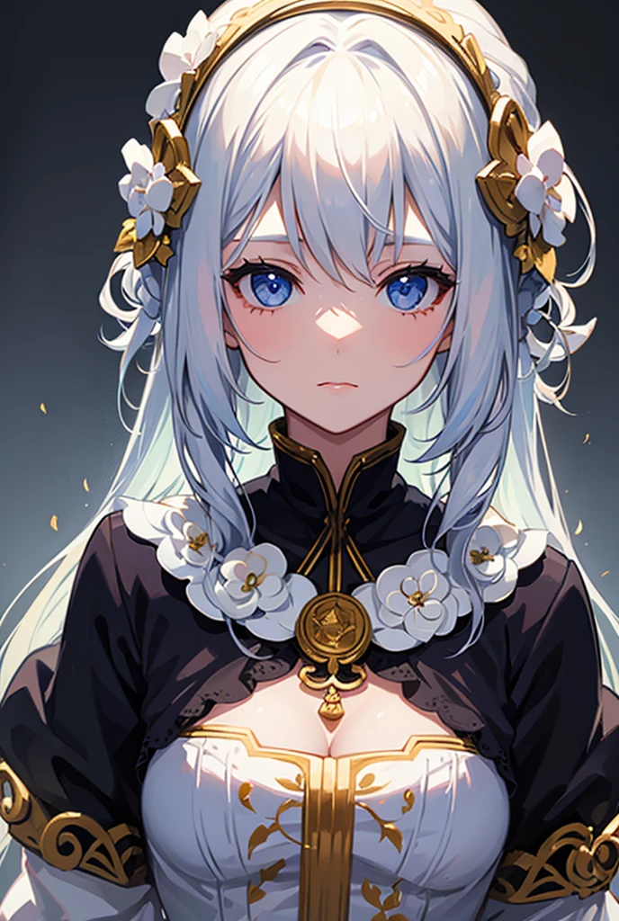 Girl wearing a decorated porcelain mask, Uniquely decorated