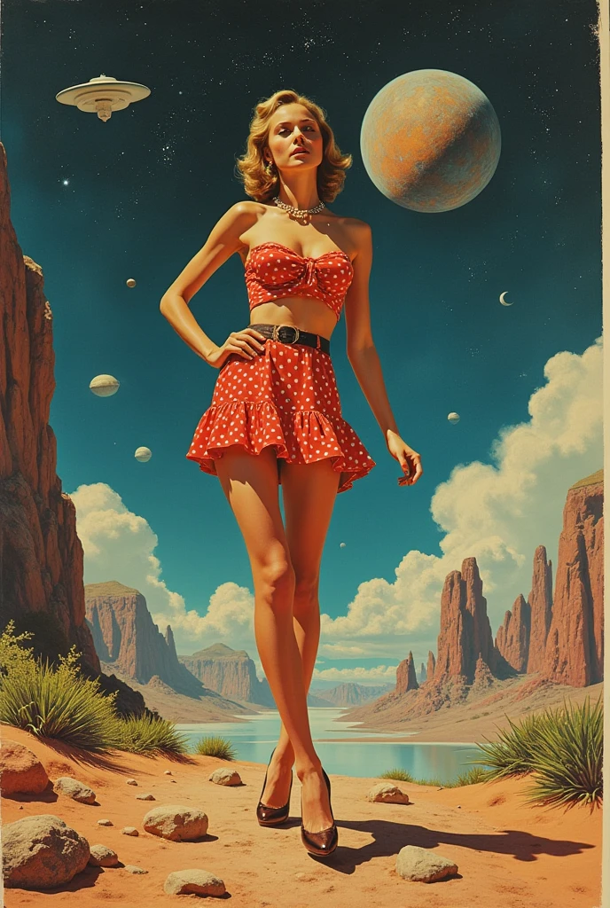 1960s sci-fi poster miniskirt