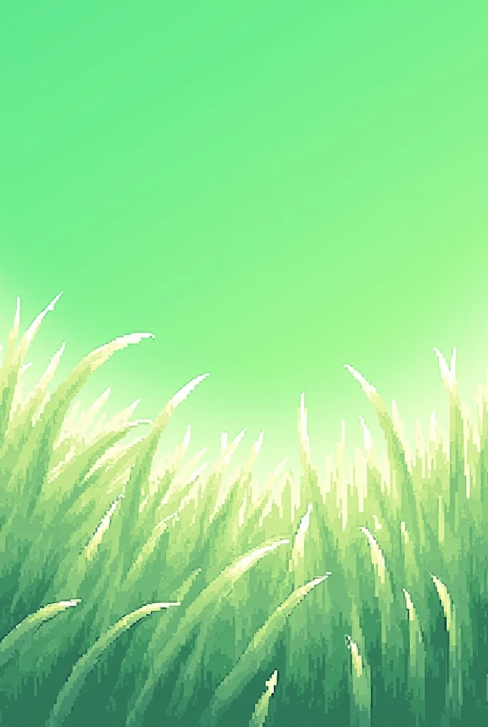 A bunch of White aesthetic grass in pixel art with no shade or shadow and no black boundaries in png with green screen