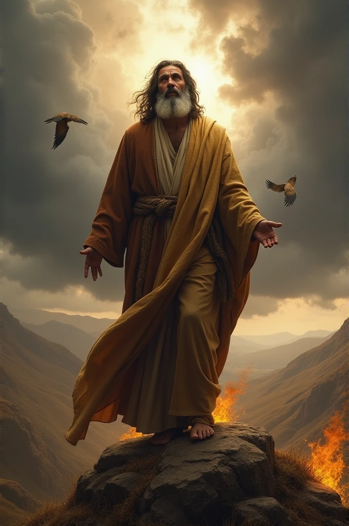Create a drawing of the prophet Elijah