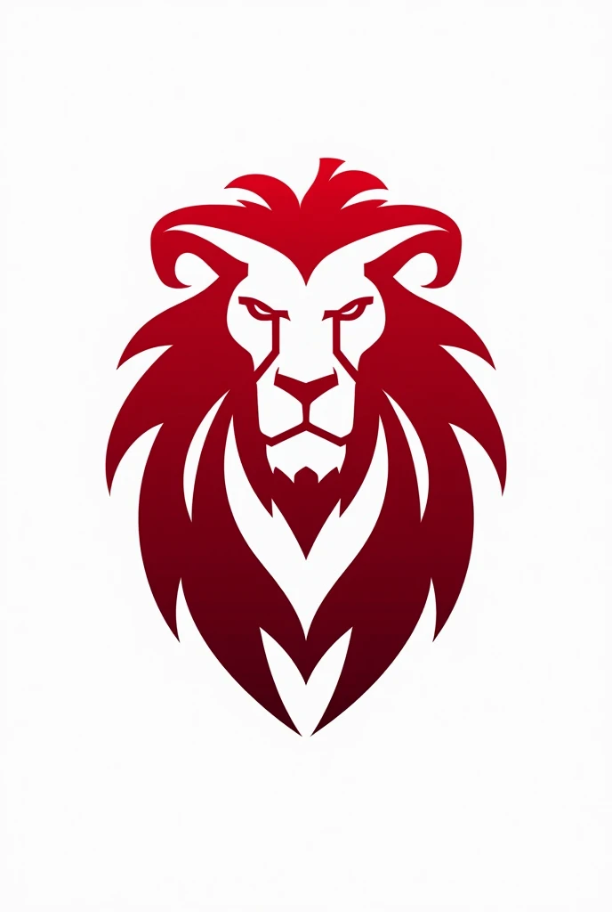 Logo lion red color 