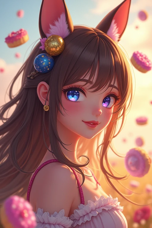 chest, Gaze, Long Hair, chest, solo, smile, Shortcuts, Open your mouth, Brown Hair, Blonde, Cat ear, Cat ear, Cat ear, Bunny ears, Animal ears, Bunny ears, Earrings, Earrings, smile, blue eyes, Open your mouth, Purple eyes, Golden Eyes, Closed eyes, Close your mouth, Multiview, ass pov, ass pov, Feet out of frame, Dutch Angle, Character profile, Multiview, Multiview, Backlight, far and near method, moving line, moving line, Concentrated line, Concentrated line, accessories, Horns of the beast, Food, Barrette, hair band,
