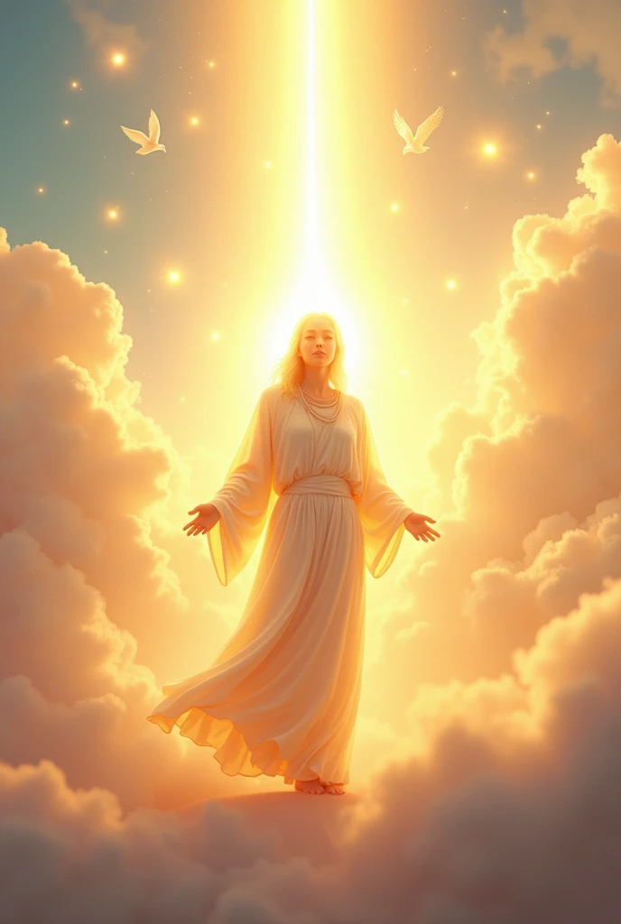 Create an image to use as a profile picture for a channel that talks about God on YouTube