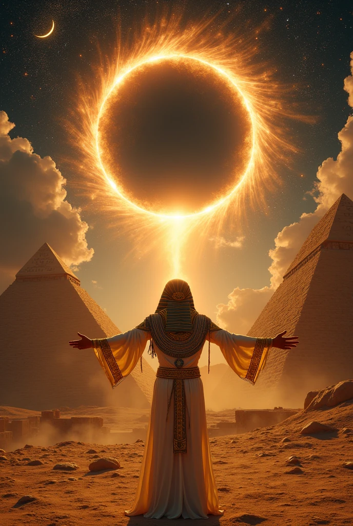 Cosmic solar eclipse portal in ancient Egypt