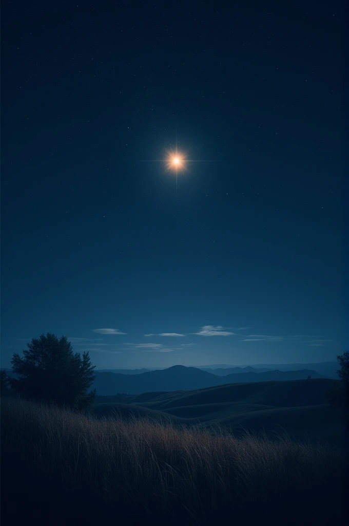 One little star shining in the night,