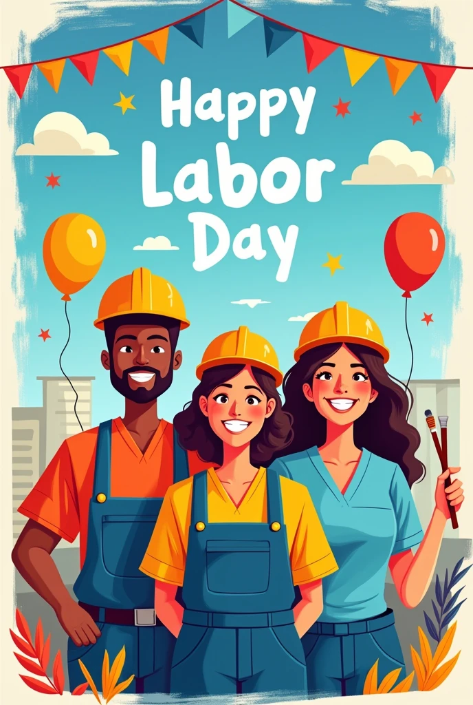 Create Poster Design About Happy Labor Day