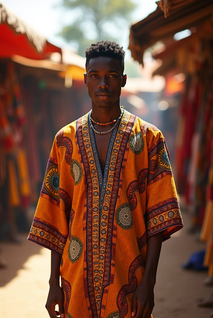 A young Nigerian man at the markets 