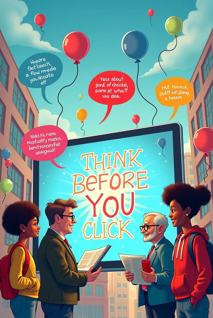 Make a poster or editorial cartooning about how are you going to relate this to responsible use of social media and information in a democratic society.