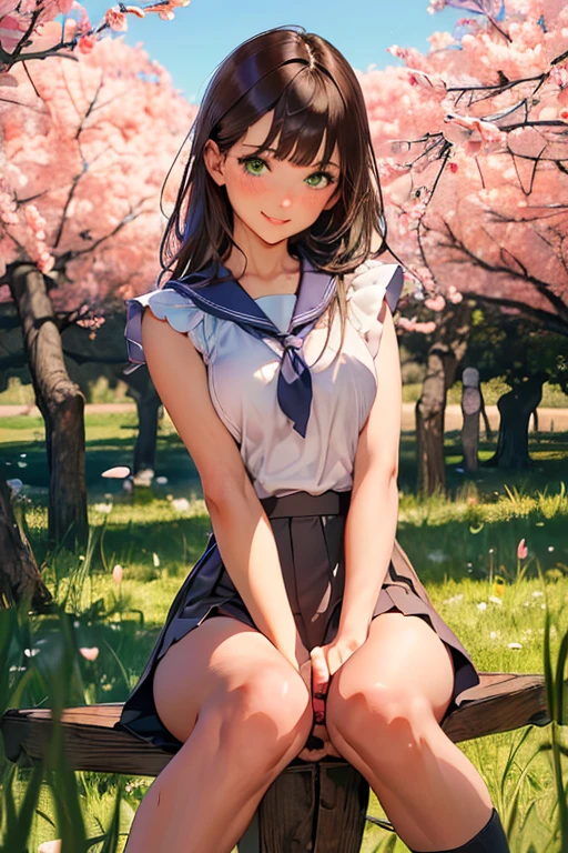 Best Picture, Masterpiece, 4K, High Quality, One Adult
Woman. The woman has brown hair. Her hair is straight, . Long slit eyes, green eyes,
Model like beauty, perfect proportions. Perfect legs. Perfect arms. 
She has a blush on her cheeks and a mischievous smile on her face.


Even over clothing, one can see the large, full breasts and erect nipples.
Even over clothing, one can see the large, full breasts and erect nipples.
A woman is Sitting, arms, later, folded, chest arched. woman  In the grassy meadow, (((a woman is spreading her legs wide open, with her thighs spread wide apart. Silk underwear. A complete body. Perfect hands and legs. Beautiful body, beautiful legs. Beautiful hands. Perfect body, perfect legs. Perfect hands.
The woman's and her clothes show the bulge of her large breast and her nipples are raised. through.
The woman has a blush on her cheeks and a shy smile on her face. 

Upper Body . Bob. Shed bangs. Short-sleeved sailor suit, very short pleated miniskirt, black socks, brown loafers. A woman is standing alone. She has a blush on her cheeks and a mischievous smile on her face. Cowboy shot,

In a grassy meadow, a woman is on all fours. A large dog is holding her from behind. Silk underwear. A complete body. Perfect hands and legs. Beautiful body, beautiful legs. Beautiful hands. Perfect body, perfect legs. Perfect hands. Face to front focus.

Woman has a blush on her cheeks and a shy smile. One adult woman and one big dog.

Underarm View

(Very short skirt)