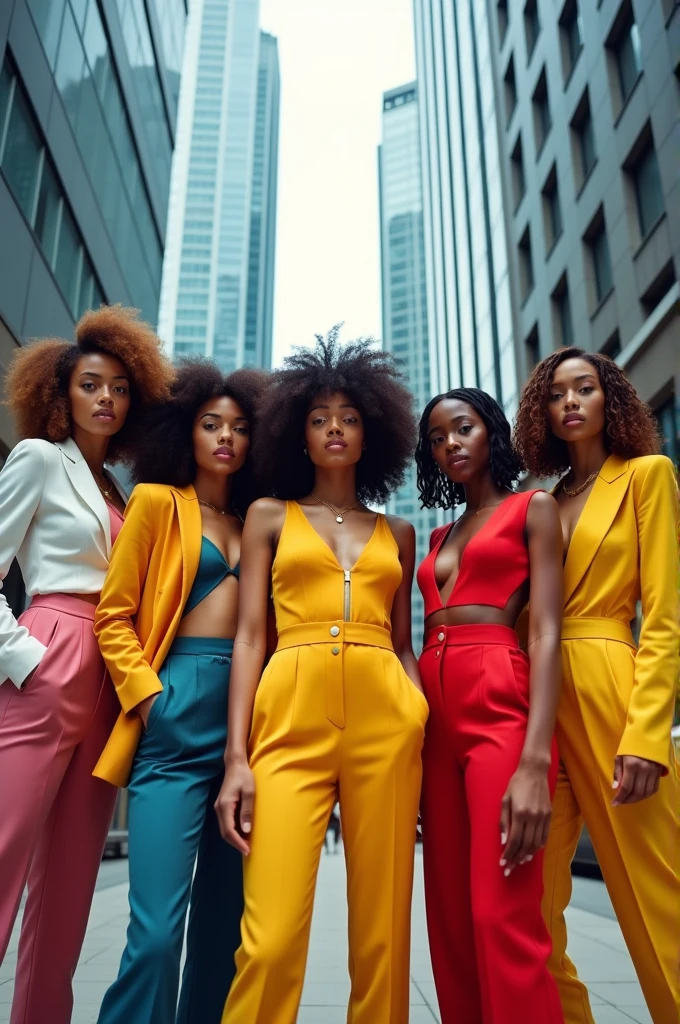 I'm taking photos for a new concept album. Create a girl group concept photo with vertical and horizontal lines