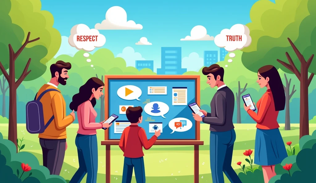 Make a poster about how are you going to relate this to responsible use of social media and information in a democratic society.
